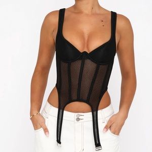 *NWT* White Fox Enlighten Me Bustier in Black